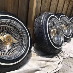13x7 Triple Stamped Dayton Wheels Full set!! 155/80/13 Tires No leaks All Holding Air No bends