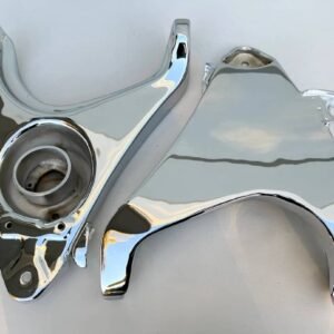 1958-1964 CHEVY IMPALA LOWER CONTROL ARMS REINFORCED SADDLES / CHROME / lowrider