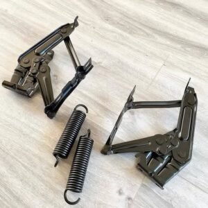 1961 Impala original hood hinges, sandblasted and powdercoated, tight originals